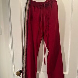 Zadig & Voltaire Red Joggers with Side Stripe